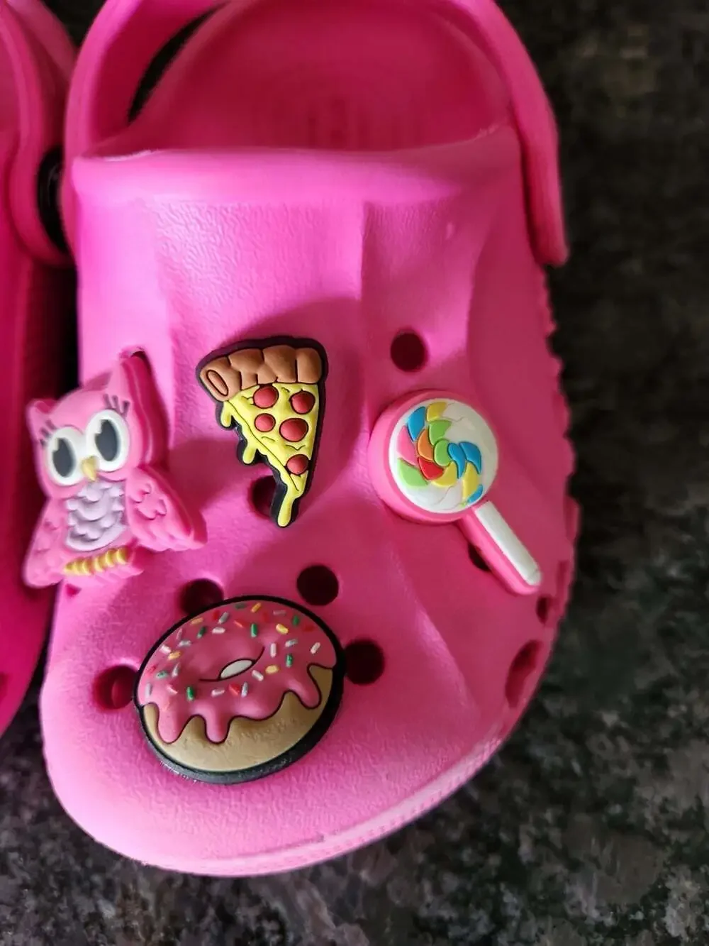 Crocs Classic Girls Pink Slip-On Clog Shoes Heel Strap  Little Kids Size  C7